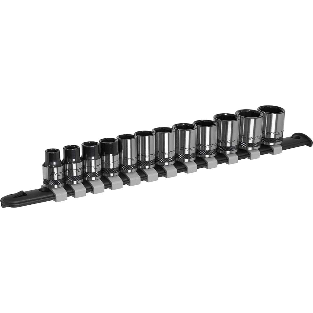 Sealey Black Series 12 Piece 3/8" Drive Hexagon Socket Set 3/8