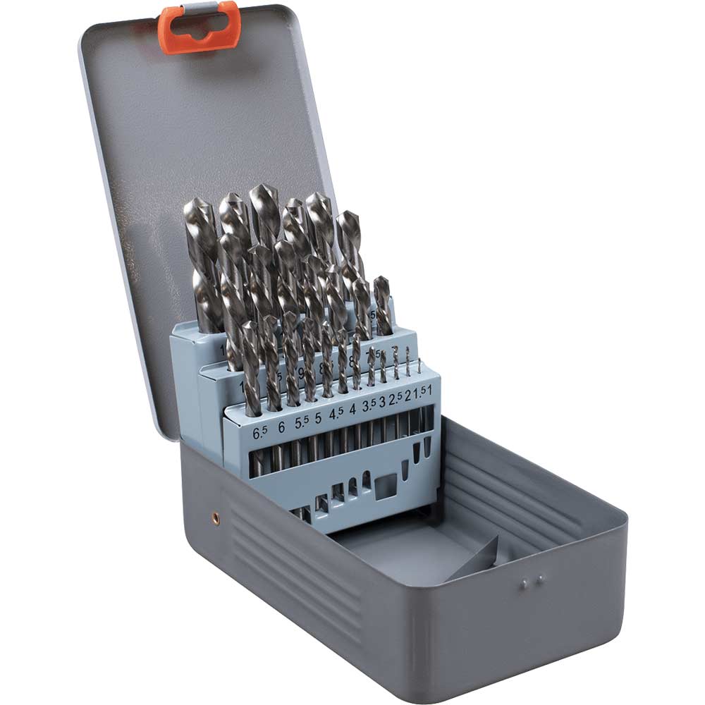Image of Sealey 25 Piece Left Hand Spiral HSS Drill Bit Set