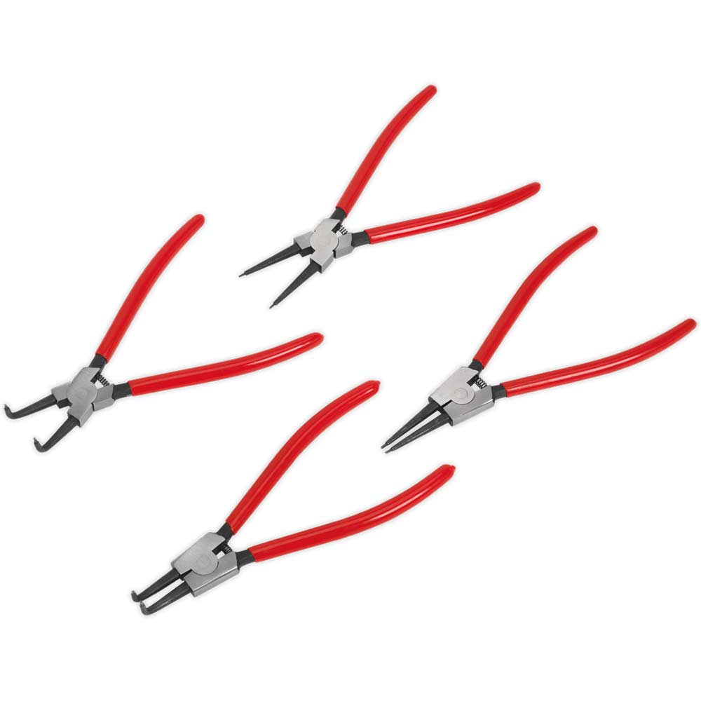 Image of Sealey 4 Piece Internal and External Circlip Pliers Set