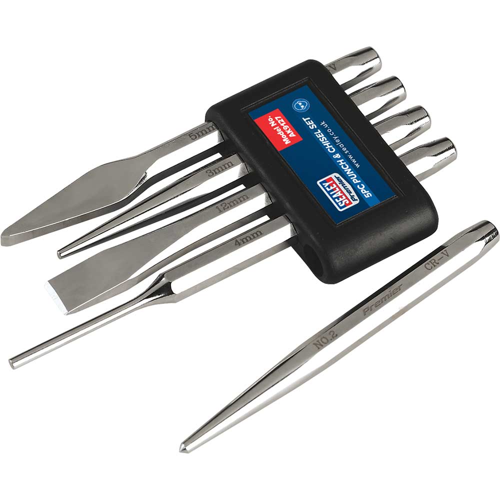 Sealey 5 Piece Punch and Chisel Set