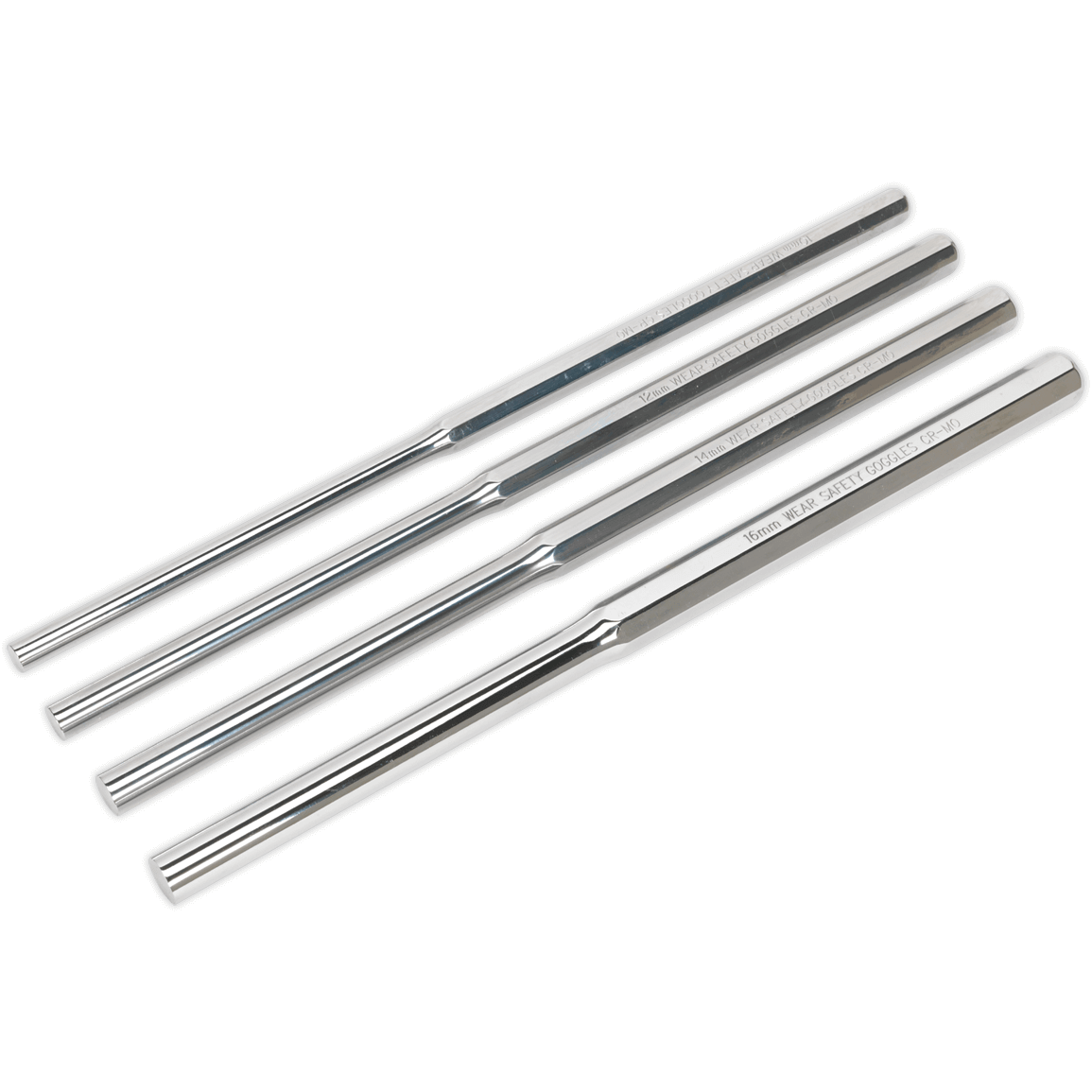 Sealey 4 Piece Extra Long Parallel Pin Punch Set