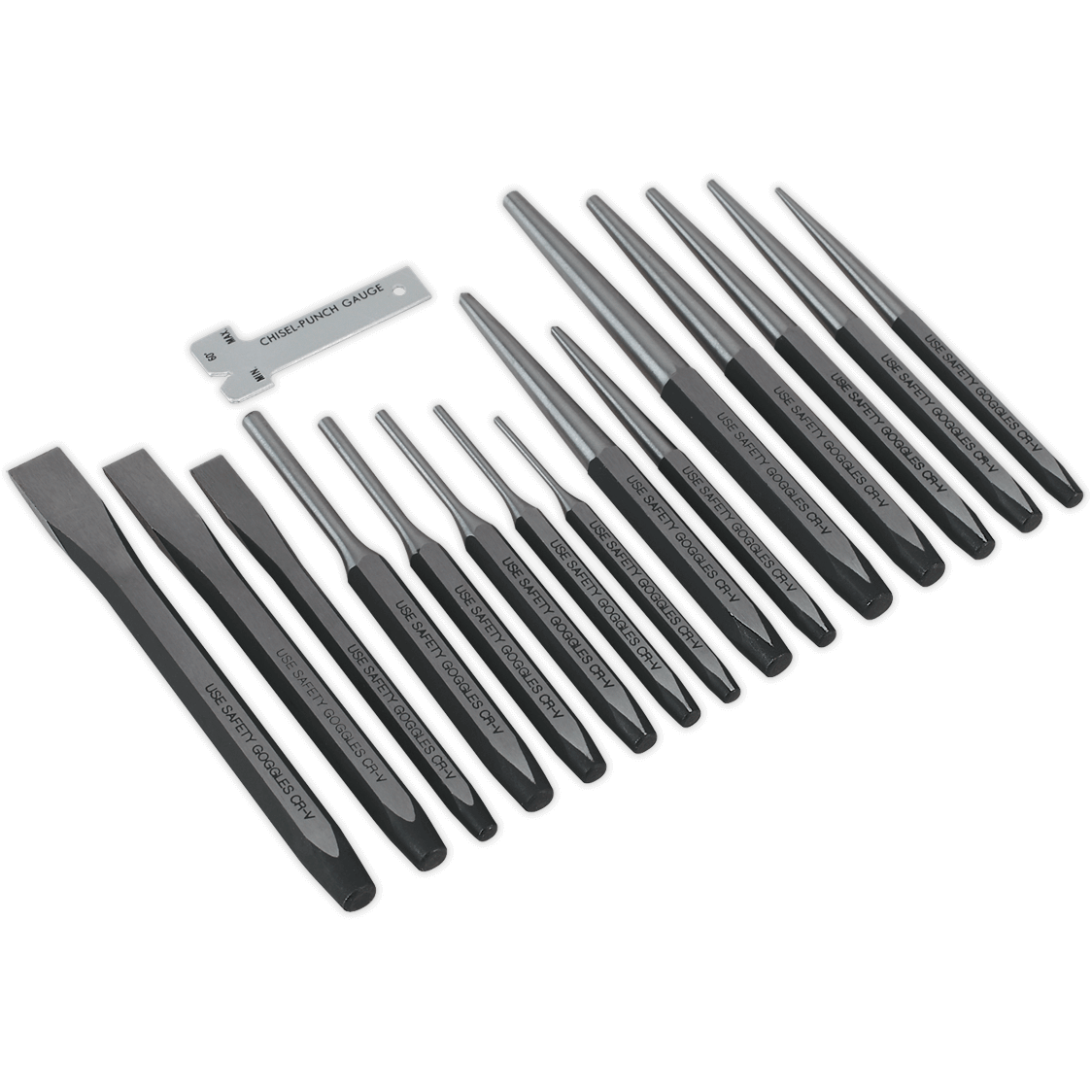 Sealey 16 Piece Punch and Chisel Set