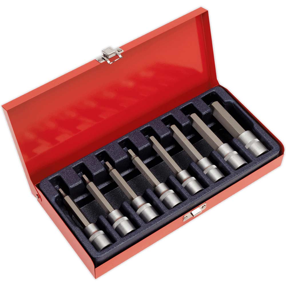 Sealey 8 Piece 1/2" Drive Hexagon Socket Bit Set 1/2"