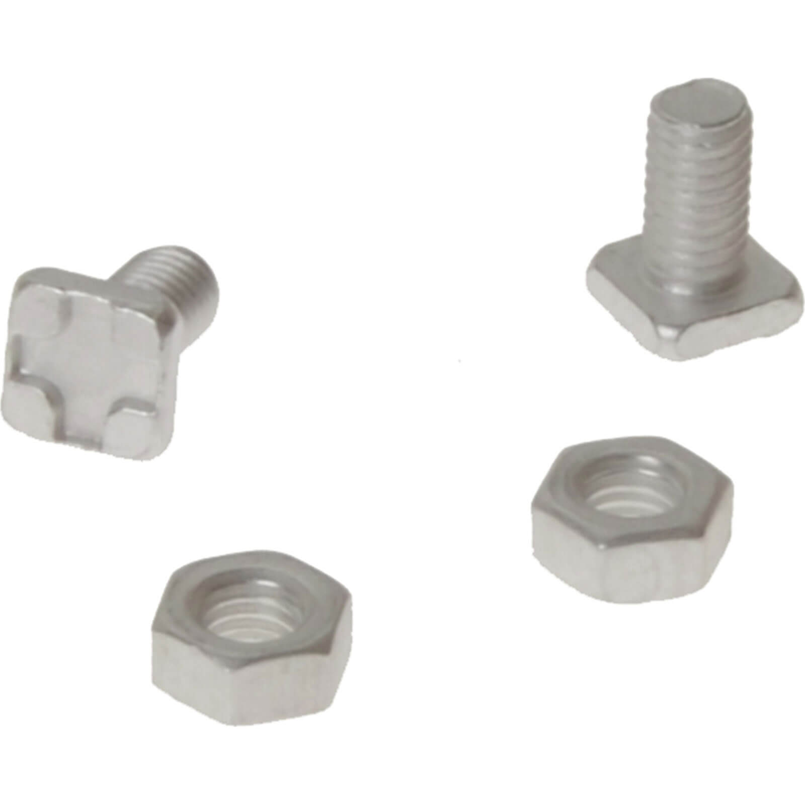 Image of ALM GH004 Aluminium Square Head Bolts and Nuts Pack of 20