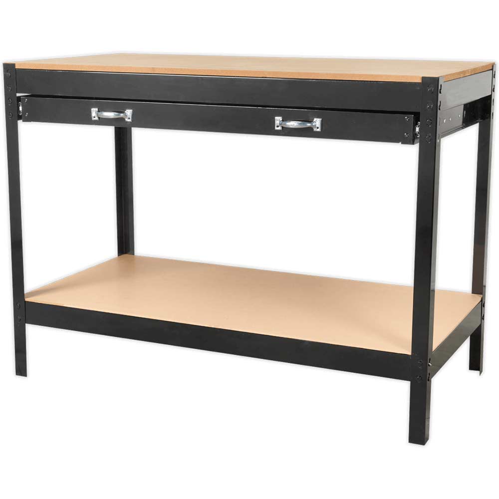 Image of Sealey Metal Workbench with MDF Work Top and Drawer