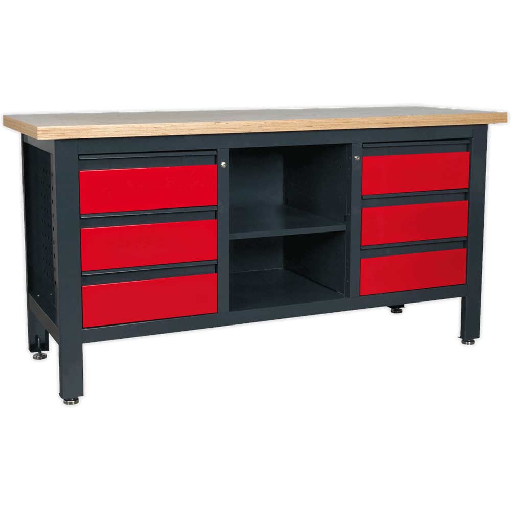 Sealey Workstation with 6 Drawers 1.69m in UK Specification