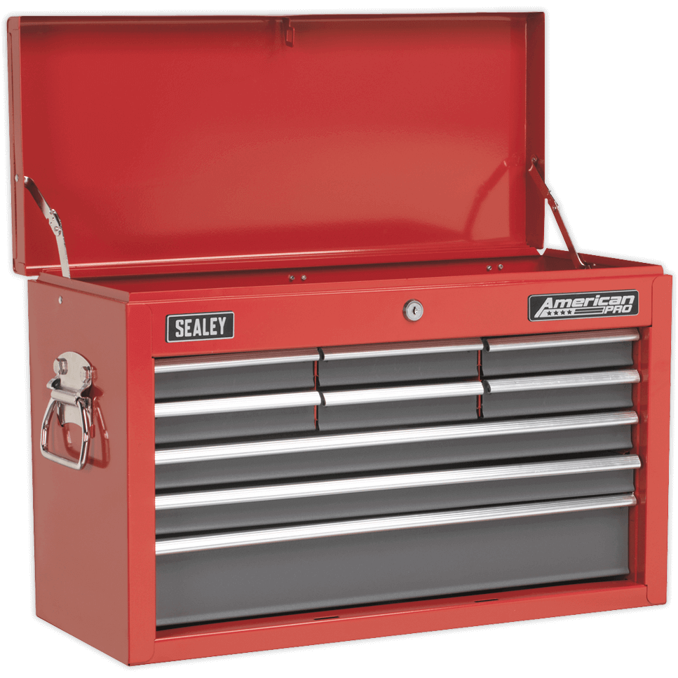Sealey American Pro 9 Drawer Tool Chest Red / Grey