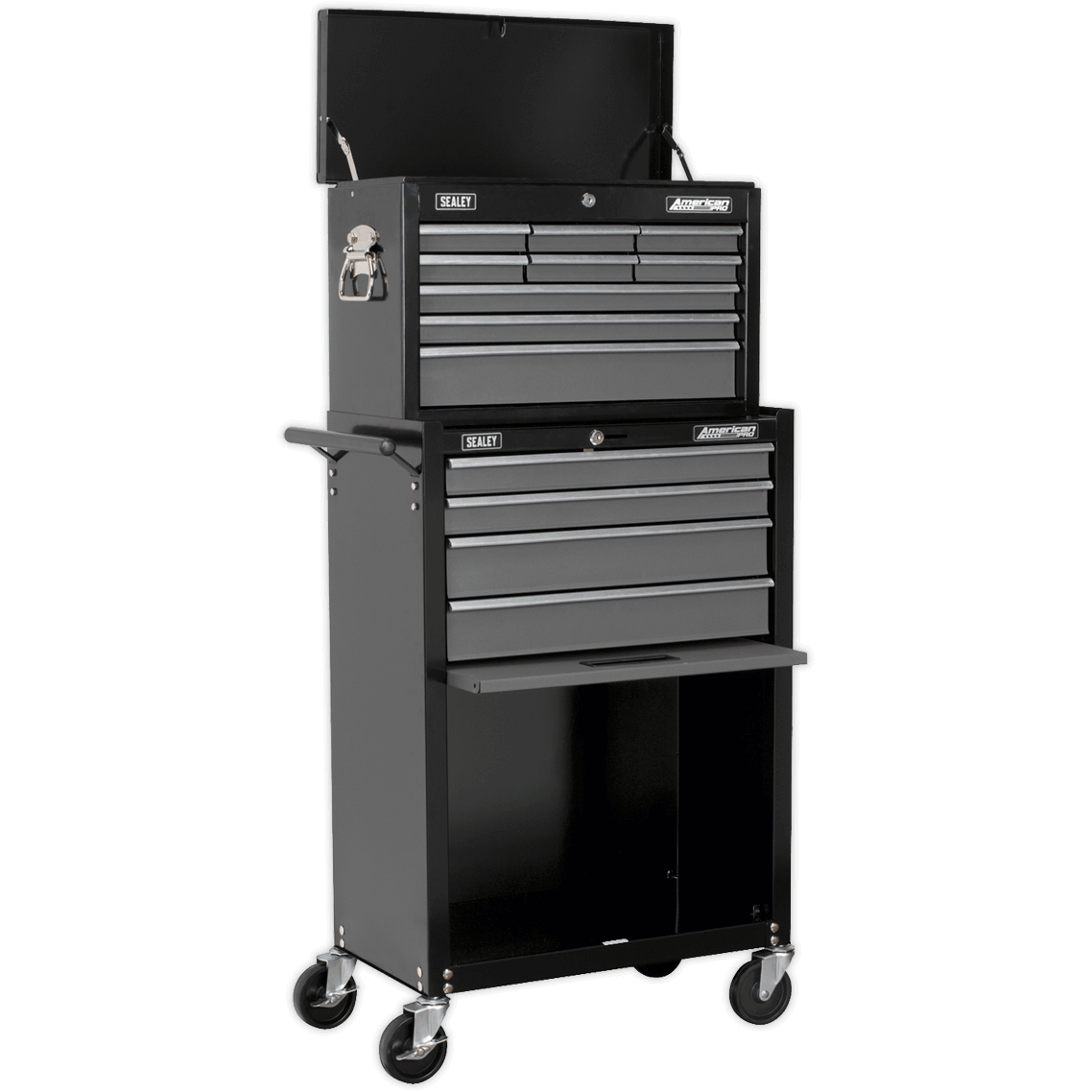 Sealey American Pro 13 Drawer Roller Cabinet and Tool Chest Black / Grey