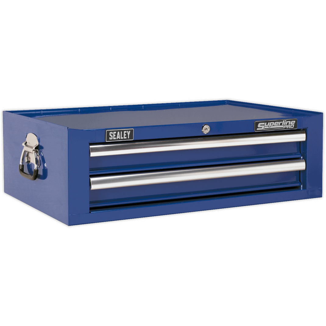Sealey Superline Pro 2 Drawer Mid Tool Chest Blue