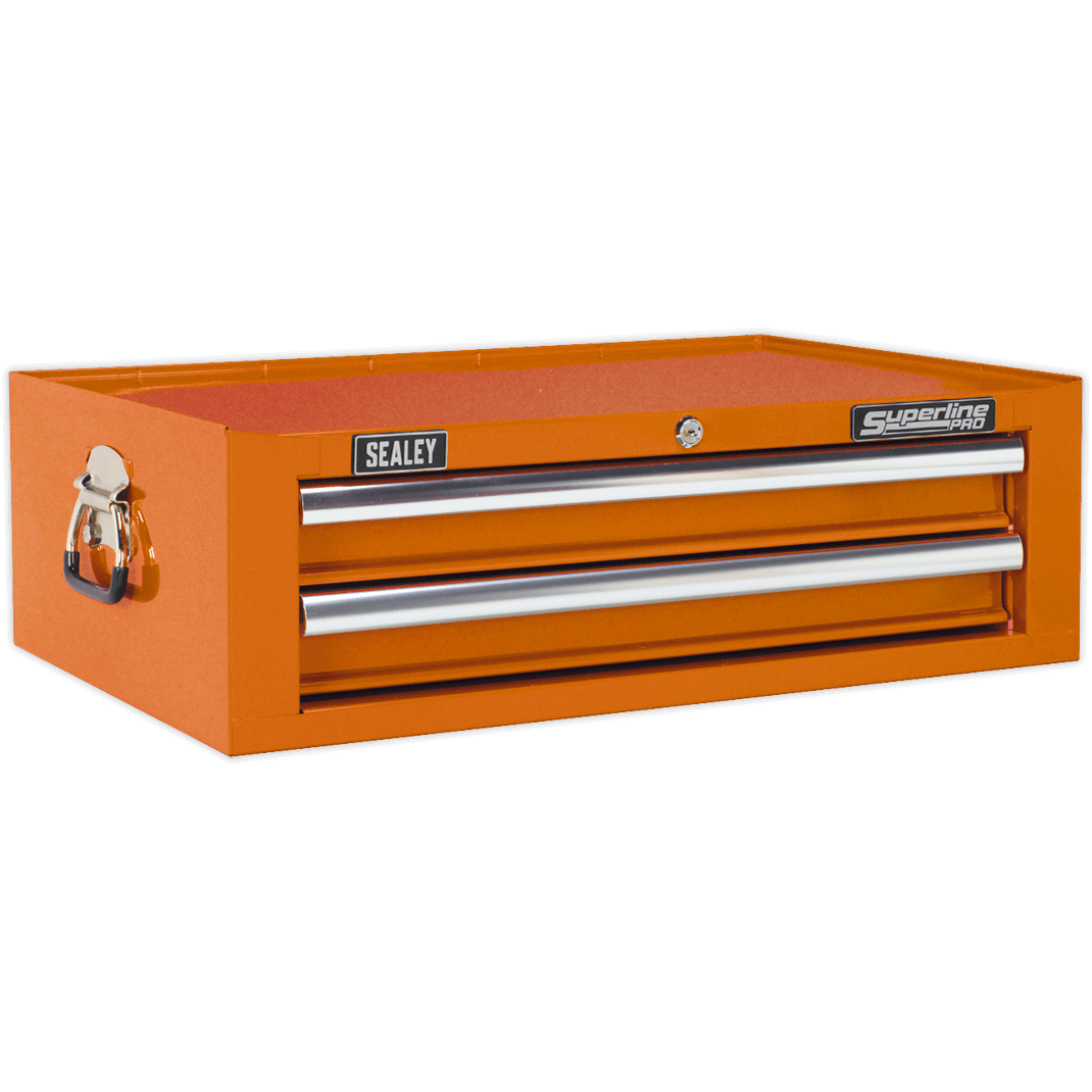 Sealey Superline Pro 2 Drawer Mid Tool Chest Orange