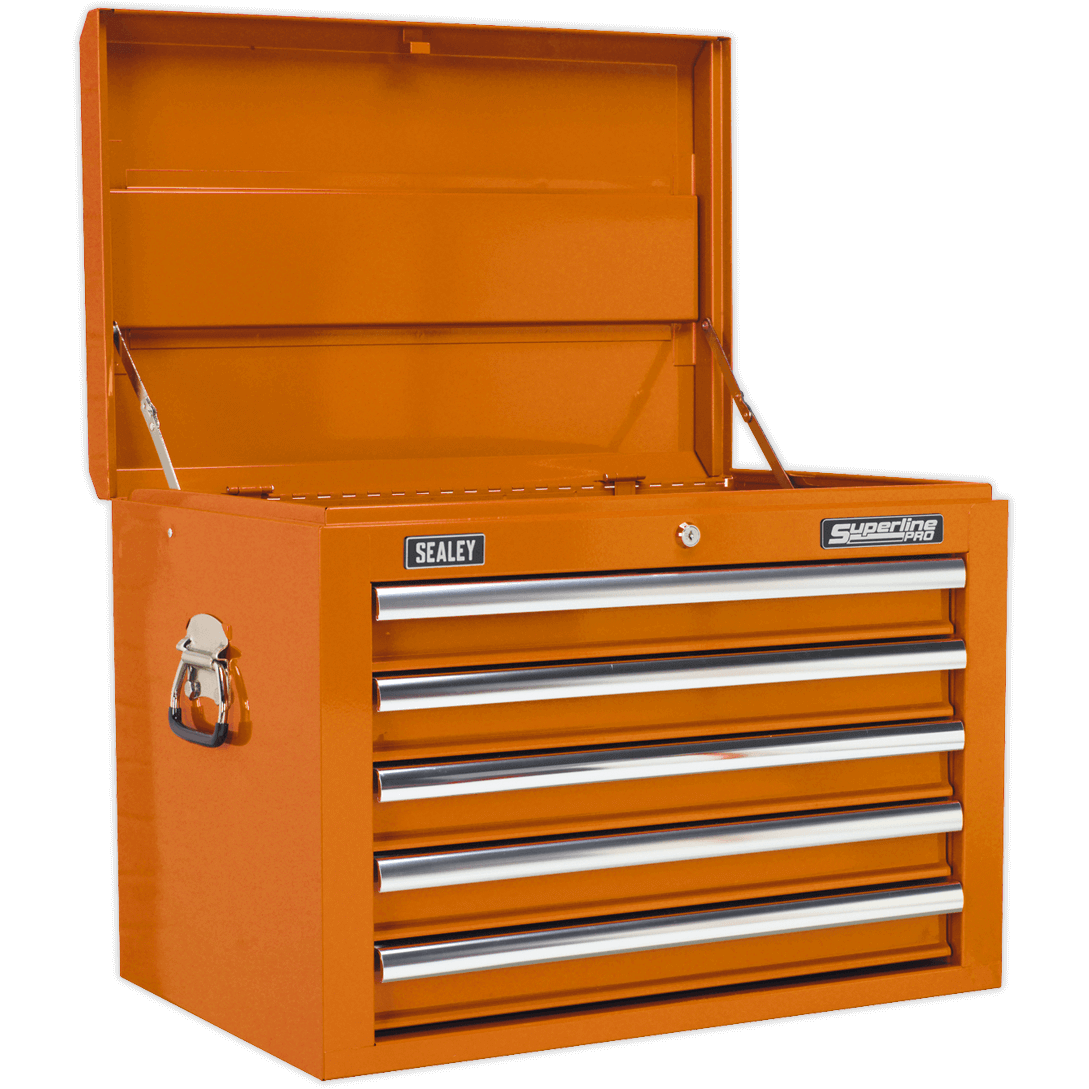 Sealey Superline Pro 5 Drawer Tool Chest Orange