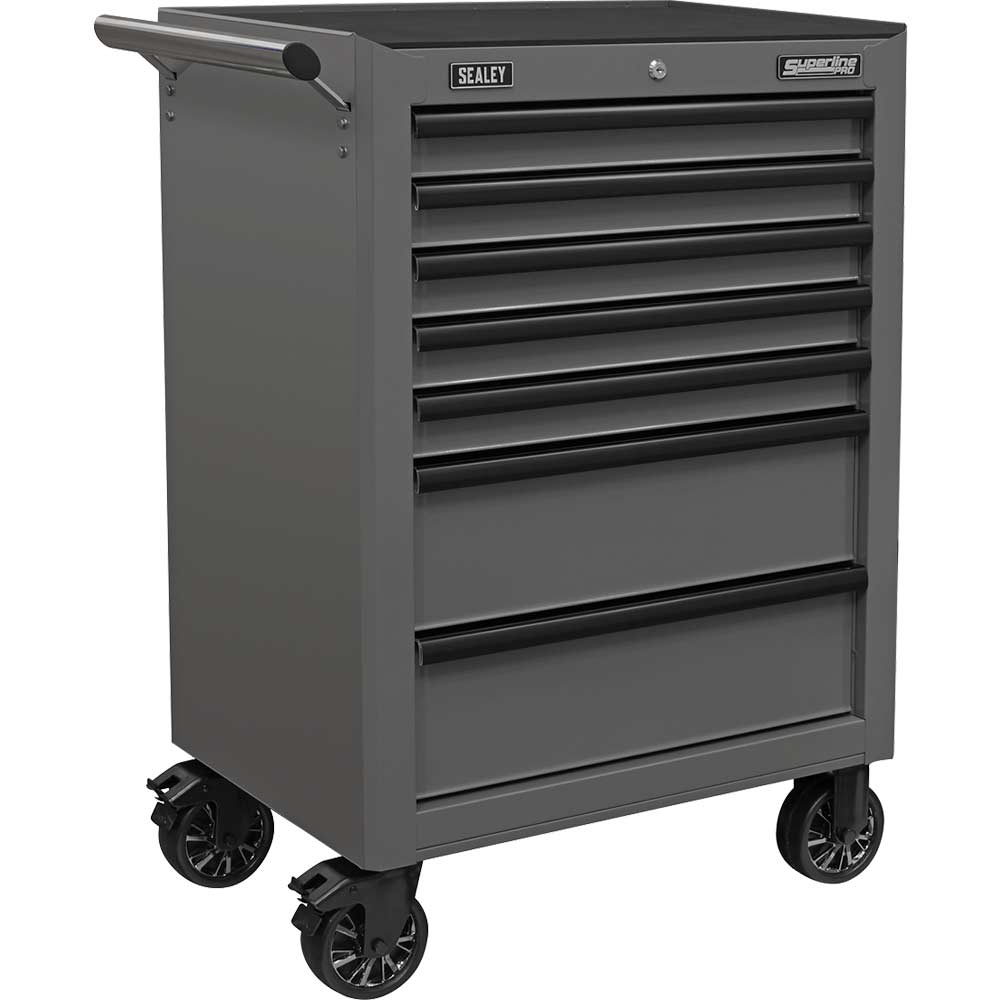 Image of Sealey 7 Drawer Ball Bearing Runner Tool Roller Cabinet Grey / Black