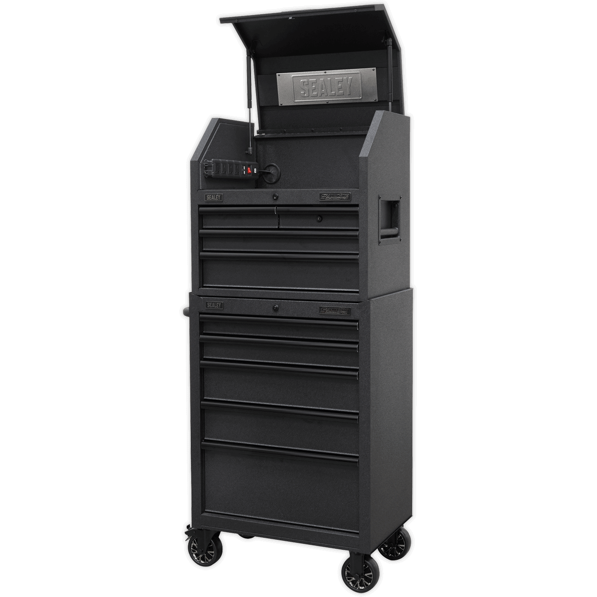 Sealey Superline Black Edition 9 Drawer Roller Cabinet and Tool Chest Black