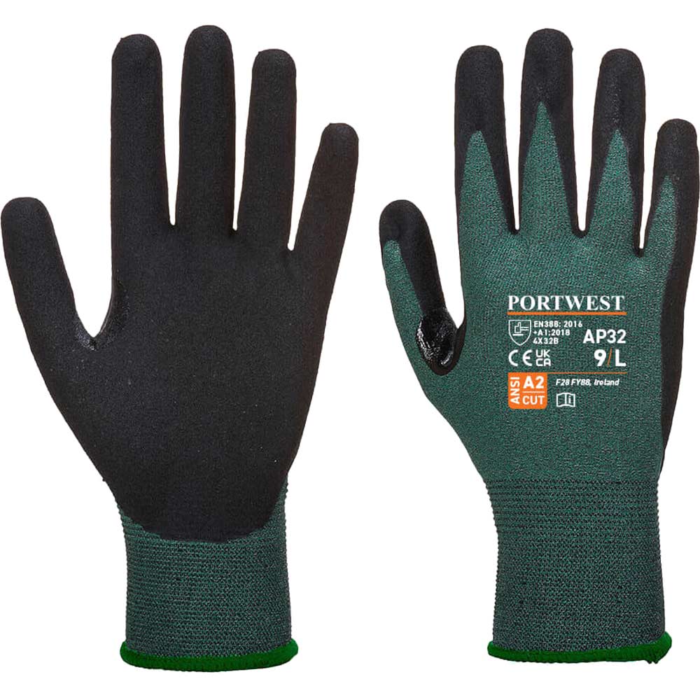 Portwest Dexti Cut Pro Cut Resistant Gloves Black / Grey L Pack of 1