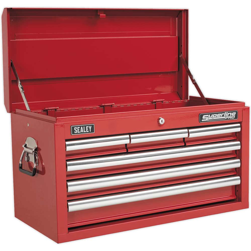 Sealey Superline Pro 6 Drawer Heavy Duty Tool Chest Red in UK Specification