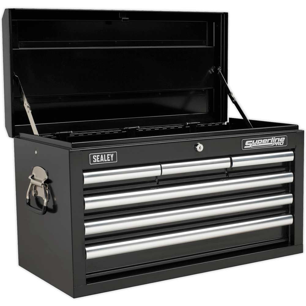Sealey Superline Pro 6 Drawer Heavy Duty Tool Chest Black in UK Specification