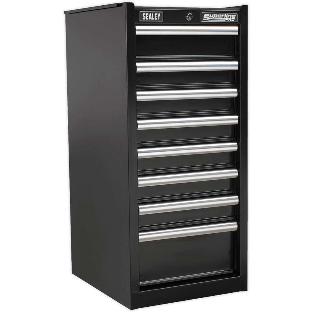 Sealey Superline Pro 8 Drawer Heavy Duty Cabinet Hang On Tool Chest Black in UK Specification