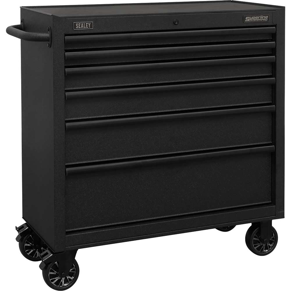 Sealey Soft Close 6 Drawer Tool Roller Cabinet Black in UK Specification