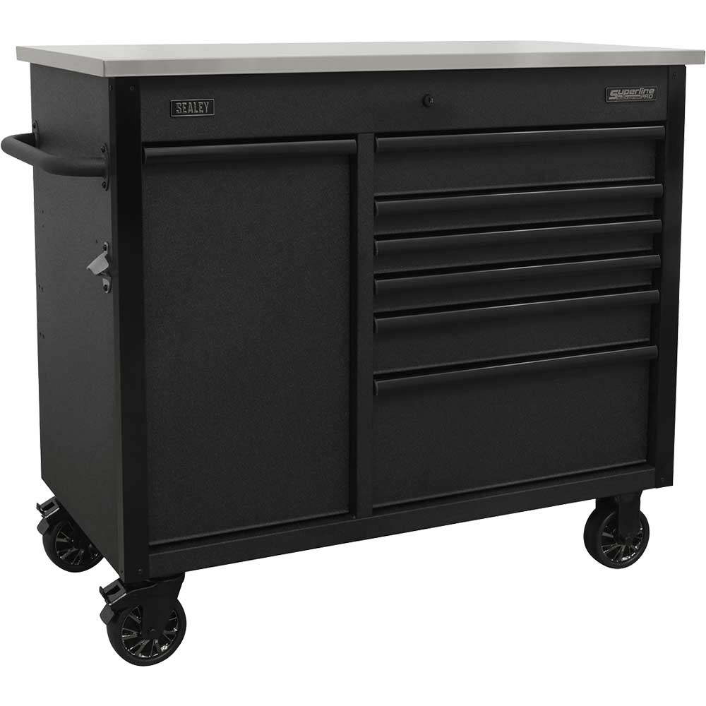 Image of Sealey Superline Pro Power Tool Charging Roller Cabinet Black