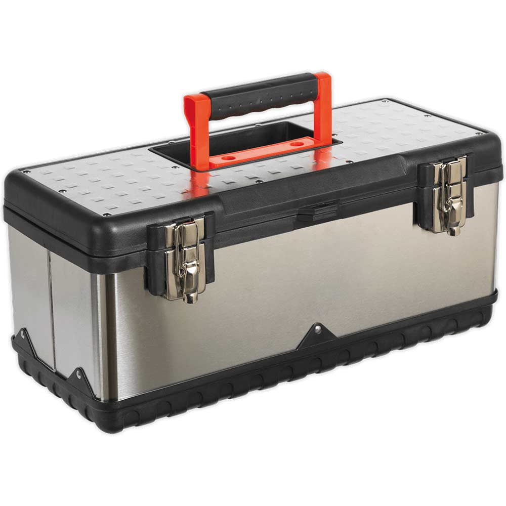 Image of Sealey Stainless Steel Tool Box and Tote Tray