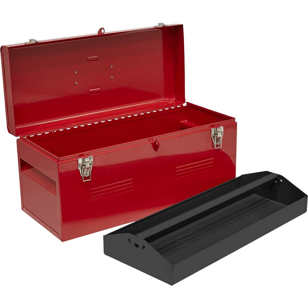 Image of Sealey Heavy Duty Metal Tool Box and Tote Tray 510mm