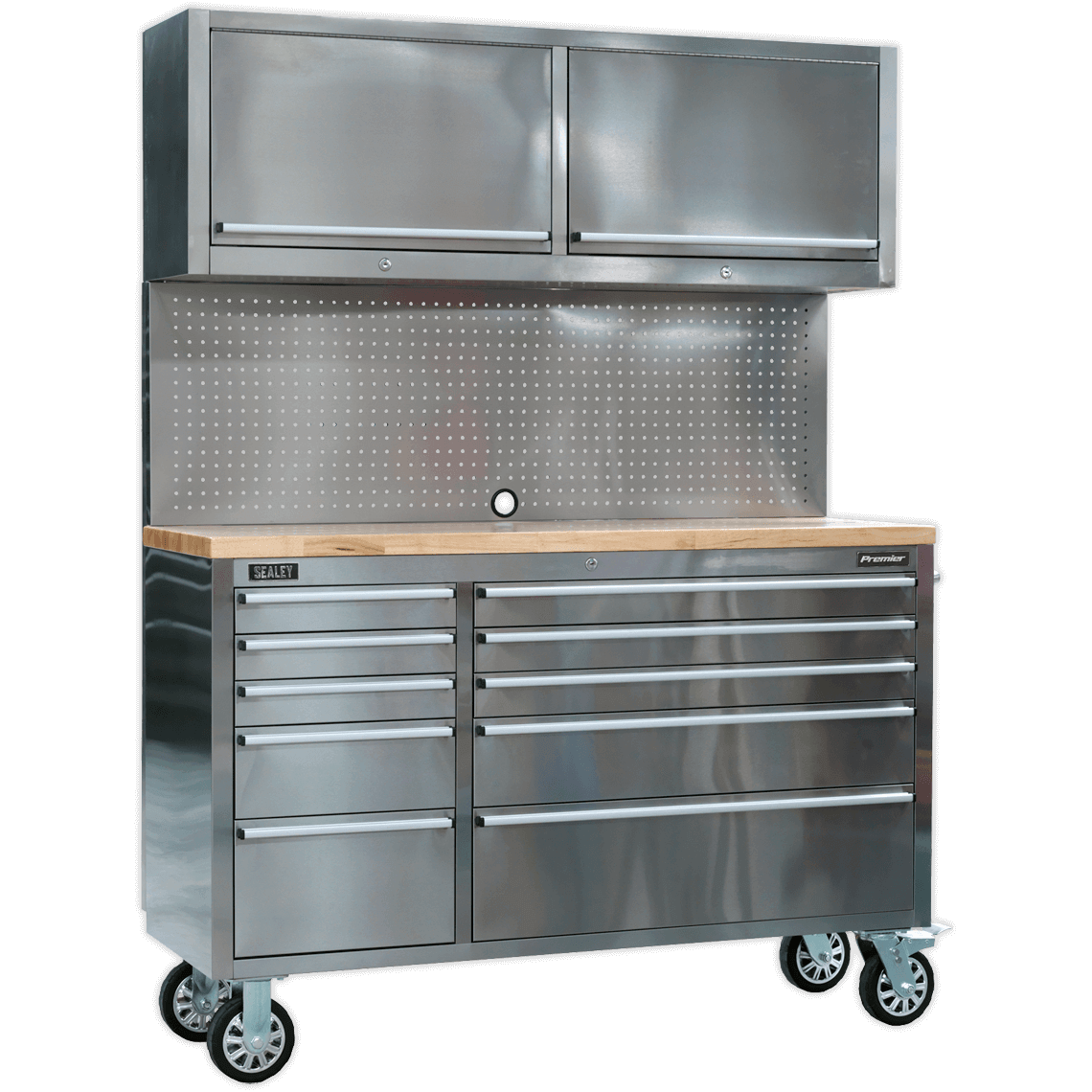 Sealey Mobile Stainless Steel Tool Workstation Stainless Steel