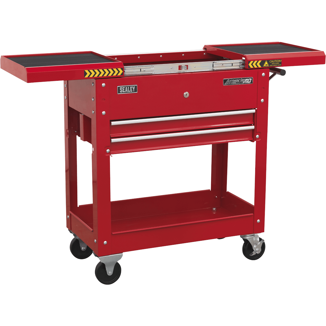 Sealey Mobile Steel Tool and Parts Trolley Red