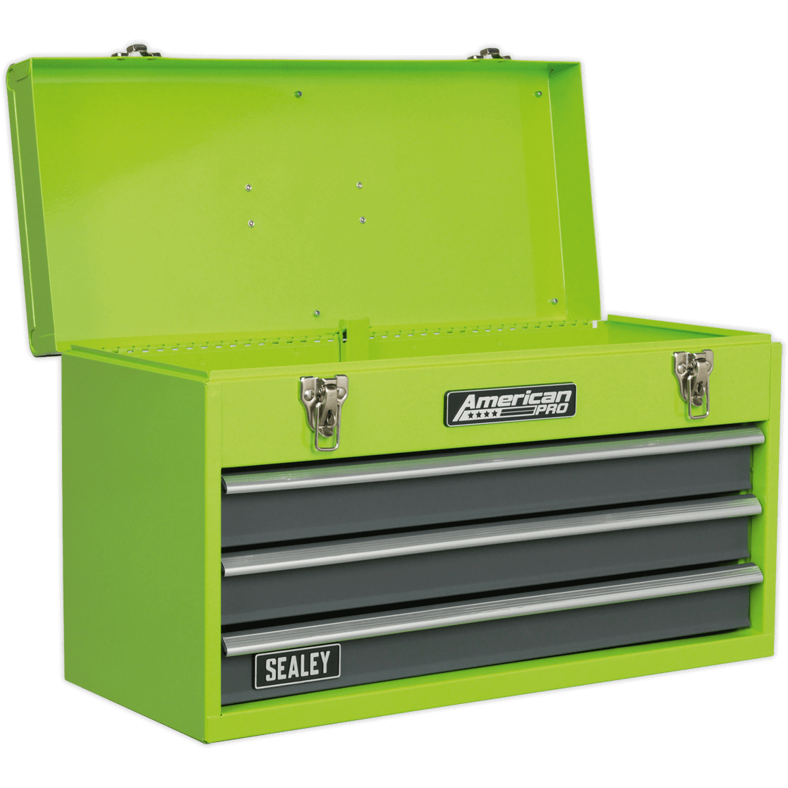 Sealey American Pro 3 Drawer Tool Chest Green / Grey