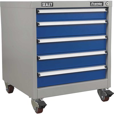 Sealey Premier Industrial Mobile Cabinet 5 Drawer