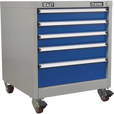 Sealey Premier Industrial Mobile Cabinet 5 Drawer