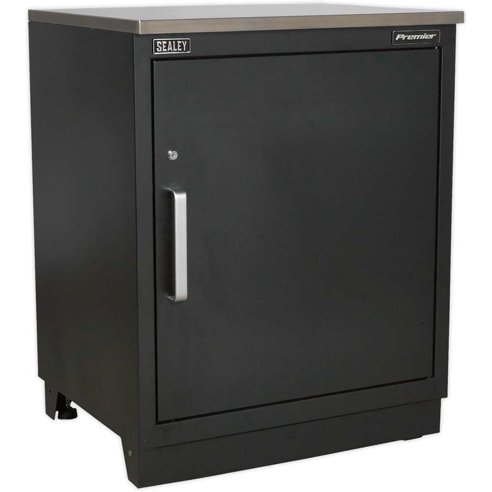 Image of Sealey Premier Heavy Duty Modular Floor Cabinet Single Door MSS System Black