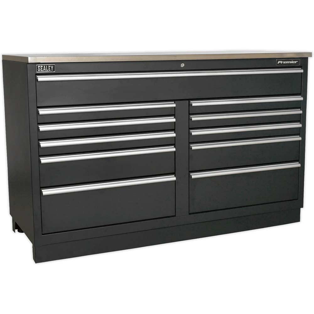 Sealey Premier Heavy Duty Modular Floor Cabinet MSS System Black in UK Specification