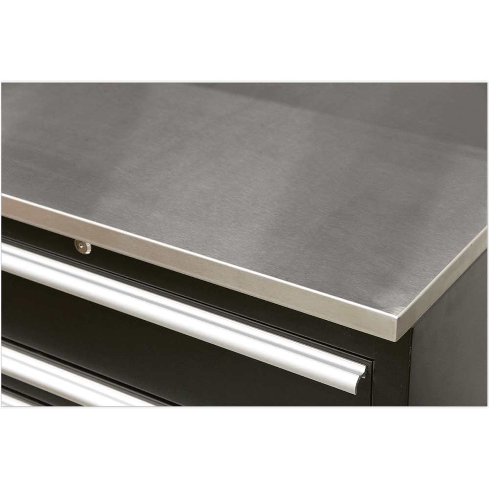Sealey Stainless Steel Worktop for APMS02 and APMS04 Floor Cabinets 1.55m in UK Specification