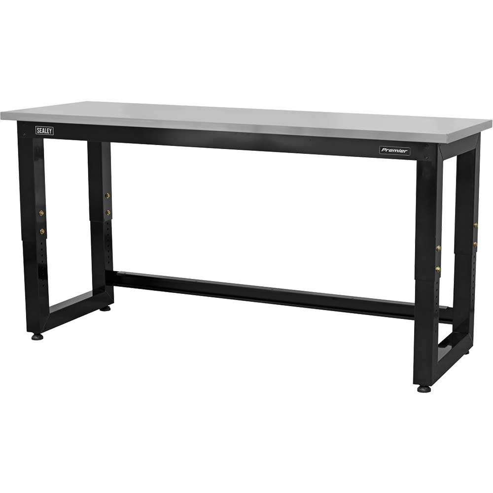 Image of Sealey Heavy Duty Adjustable Stainless Steel Worktop Workbench