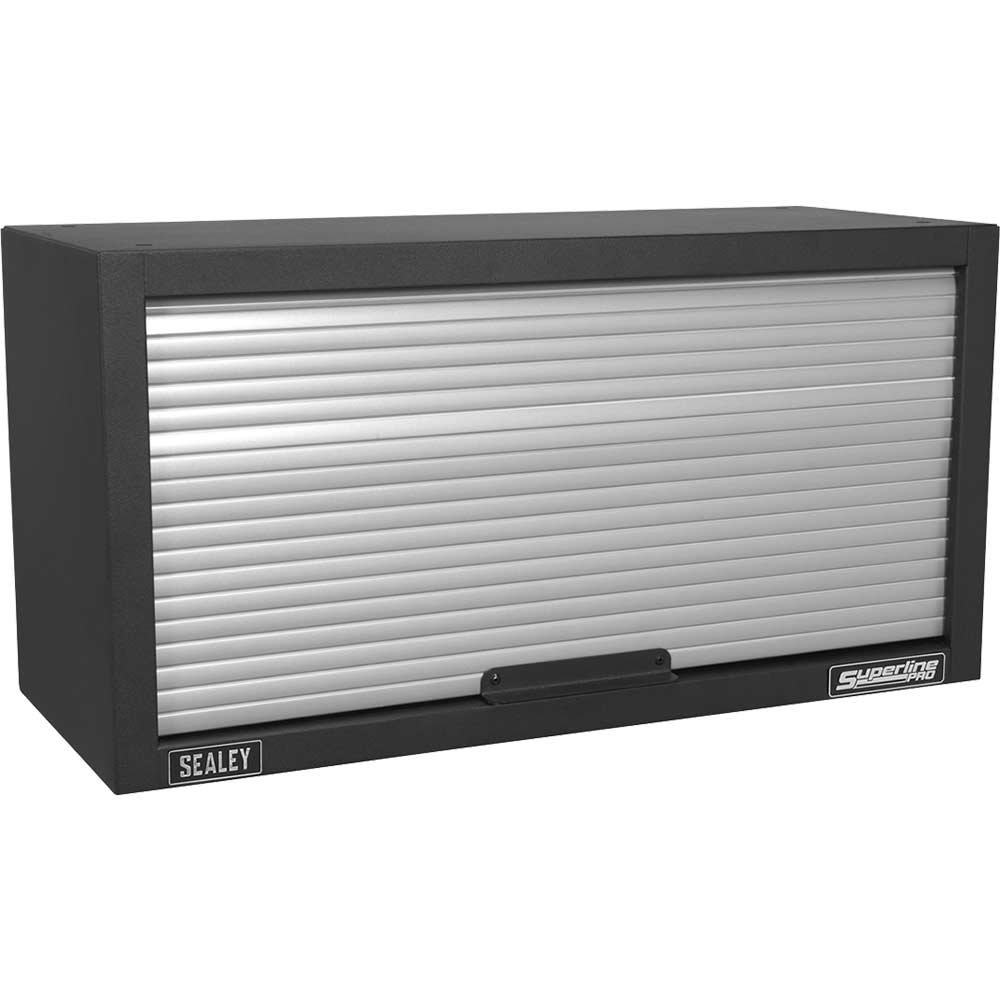 Sealey Superline Pro Modular Tambour Front Wall Cabinet MSS System Black / Grey in UK Specification