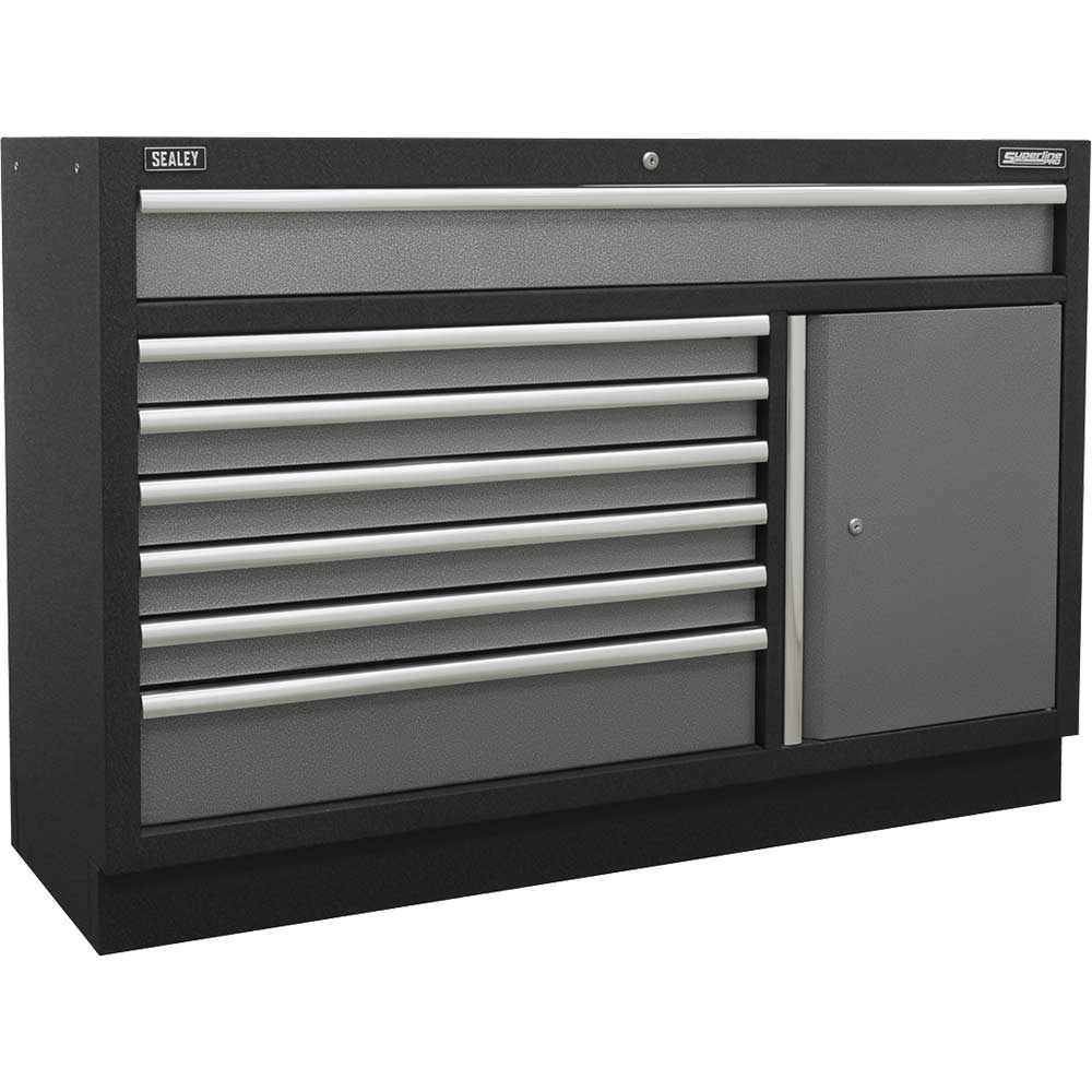 Image of Sealey Superline Modular 7 Drawer Floor Cabinet Black / Grey