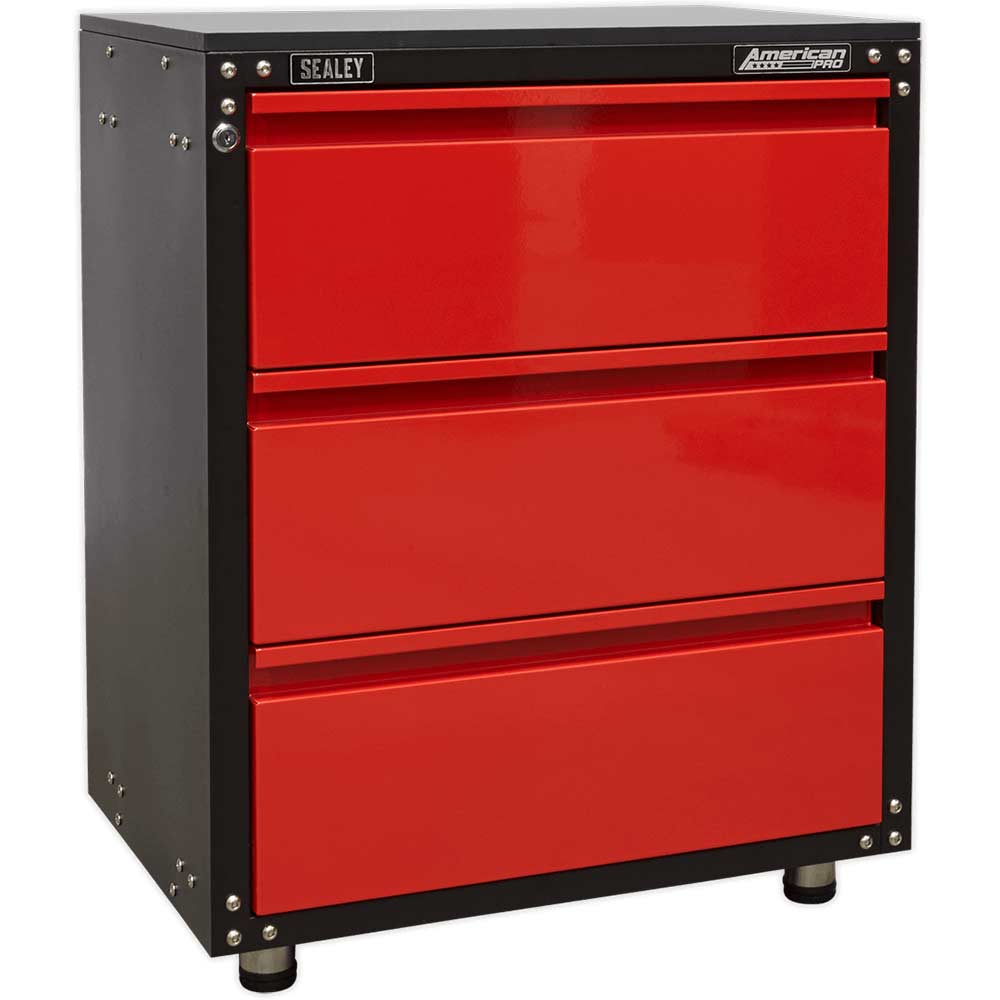 Image of Sealey American Pro Modular 3 Drawer Cabinet and Worktop