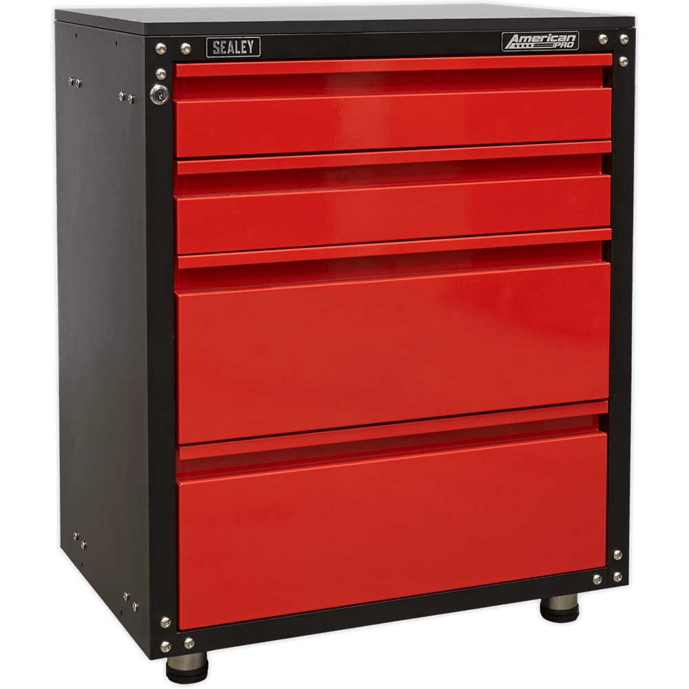Image of Sealey American Pro Modular 4 Drawer Cabinet and Worktop