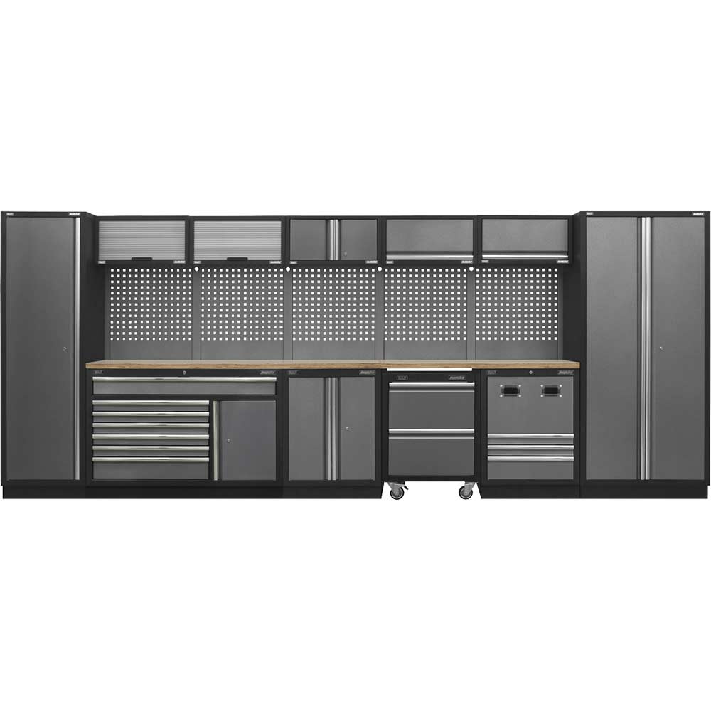 Photos - Tool Box Sealey Superline Pro MSS Wood Worktop Storage Combo 4915mm 460mm 2000mm APMSSTACK16W 