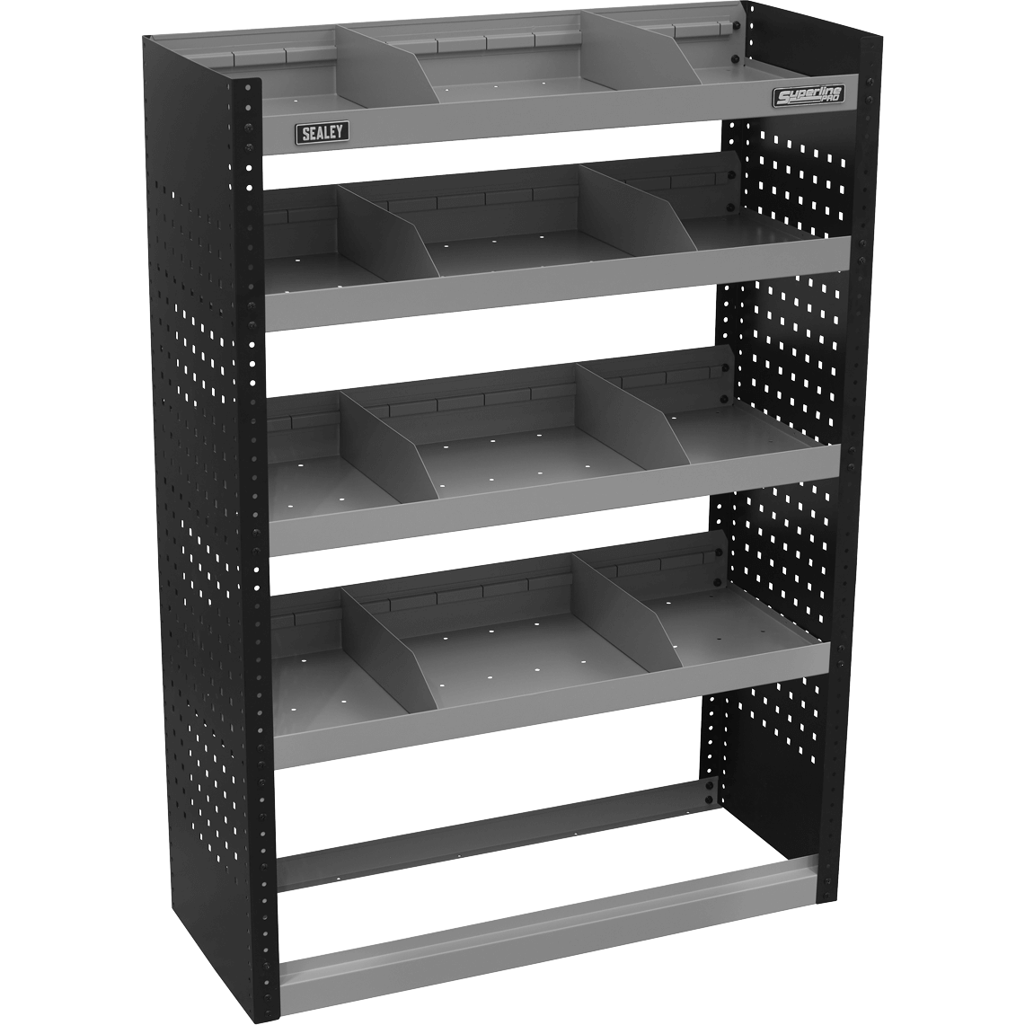 Sealey Superline Pro Flat Shelf Van Storage Unit Black / Grey