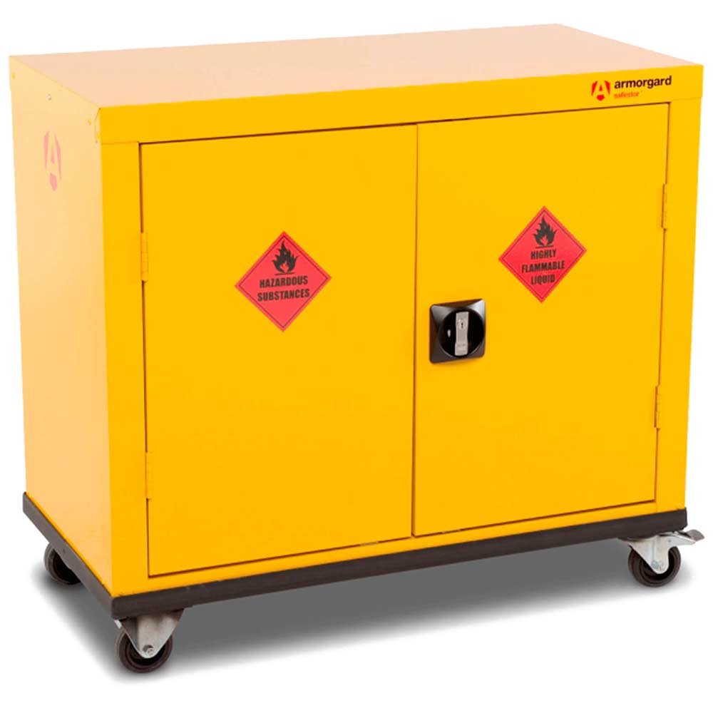 Armorgard Safestor Hazardous Materials Secure Mobile Storage Cabinet 900mm 465mm 810mm