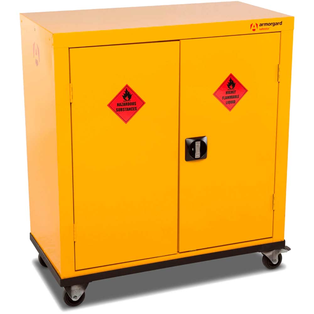 Image of Armorgard Safestor Hazardous Materials Secure Mobile Storage Cabinet 900mm 465mm 1010mm