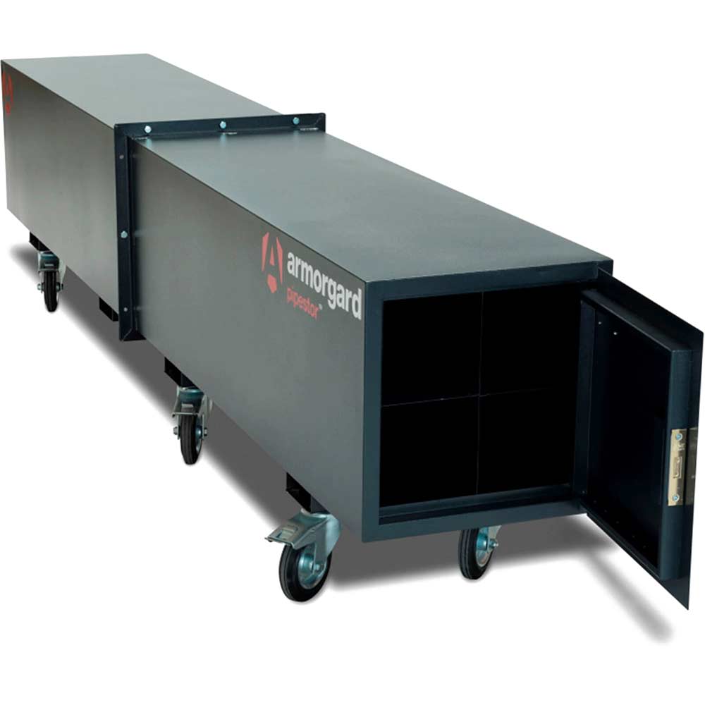 Image of Armorgard Pipestor Mobile Secure Pipe Storage Trunk 575mm 3205mm 785mm