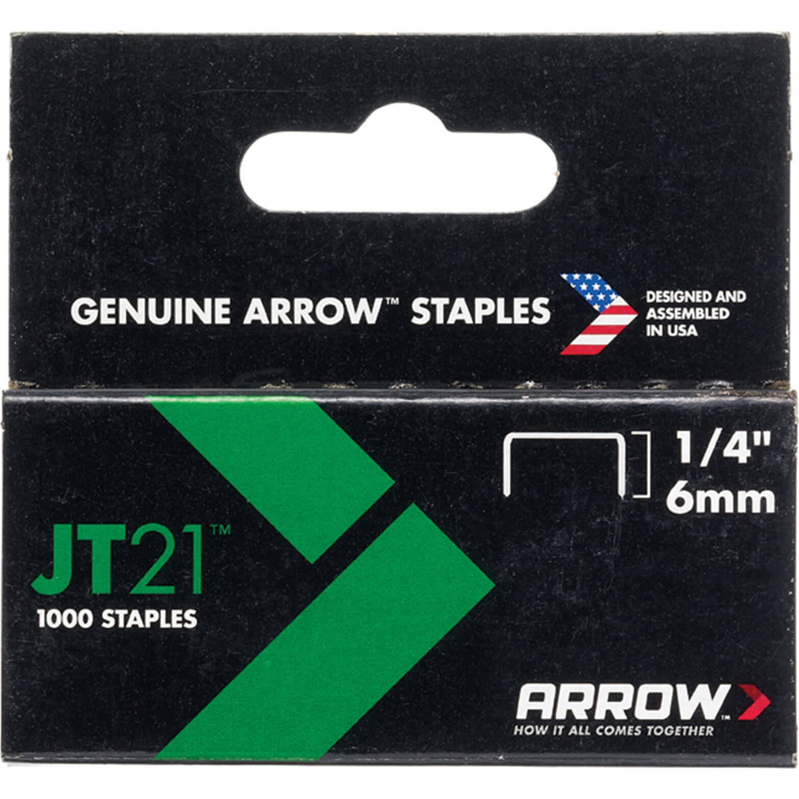 Image of Arrow Staples for JT21 / T27 Staple Guns 6mm Pack of 1000