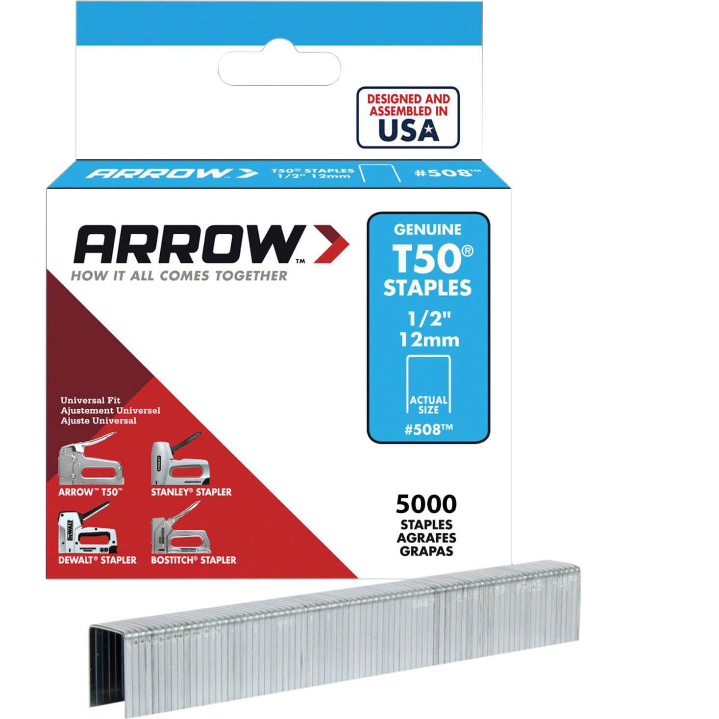 Image of Arrow T50 Staples 12mm Pack of 5000