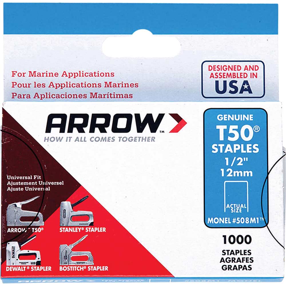 Image of Arrow T50M Monel Staples 12mm Pack of 1000