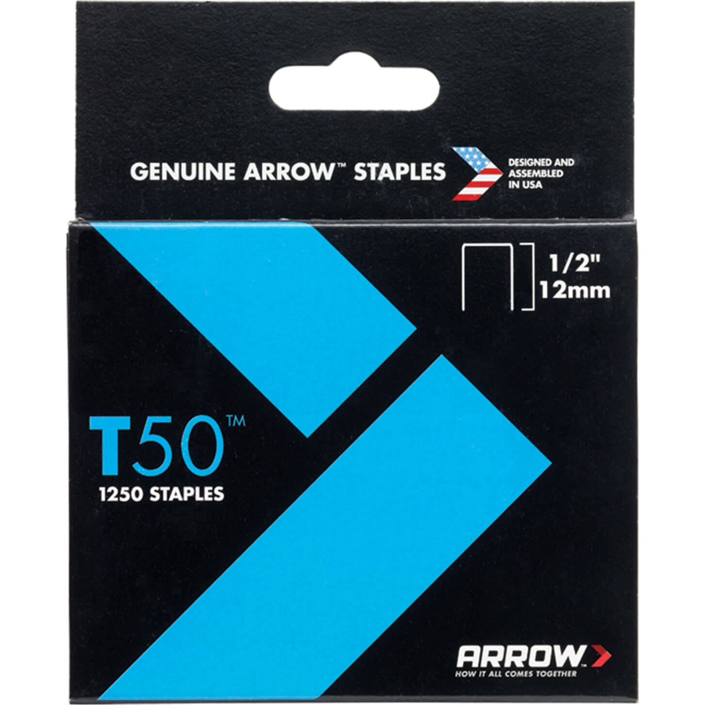 Image of Arrow T50 Staples 12mm Pack of 1250