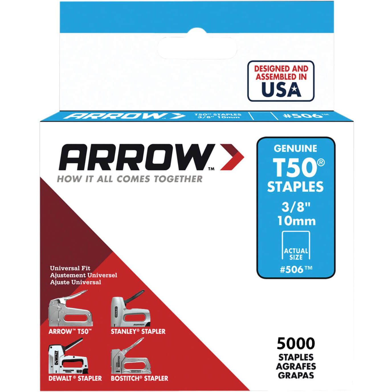 Image of Arrow T50 Staples 10mm Pack of 5000