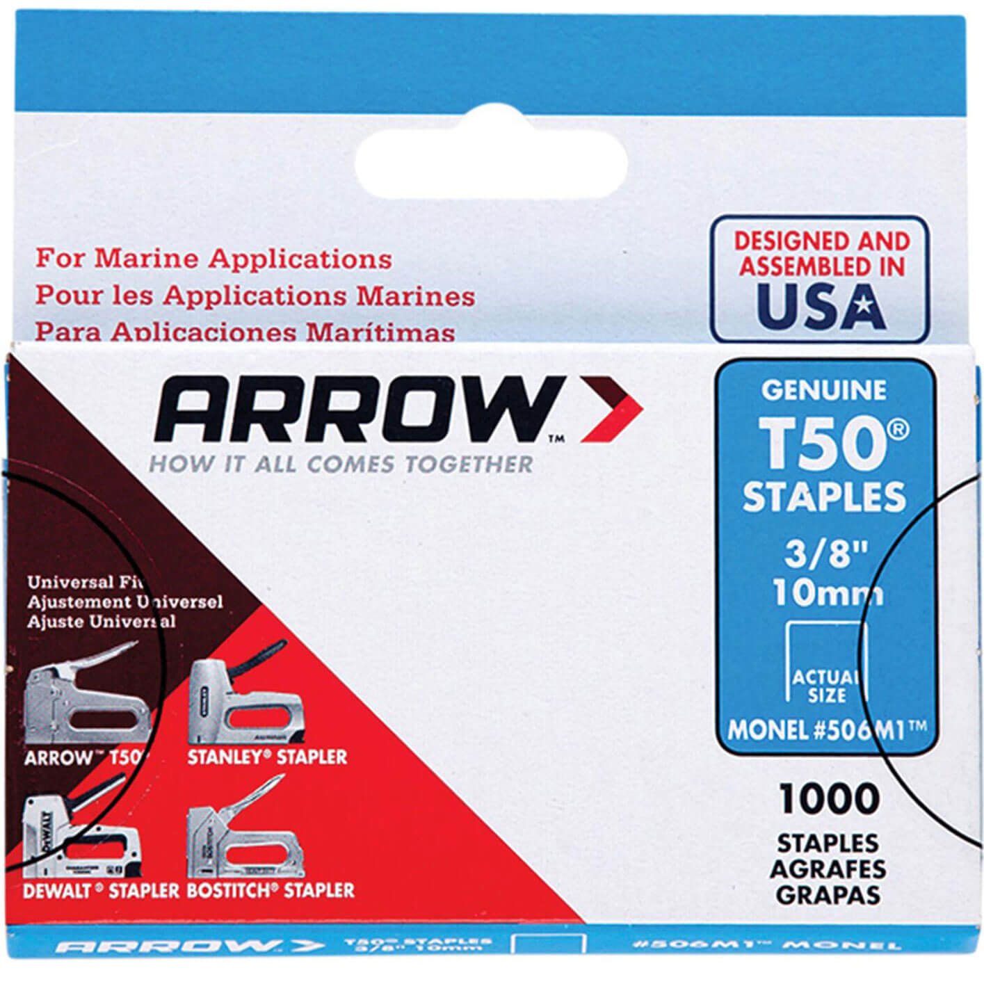 Image of Arrow T50M Monel Staples 10mm Pack of 1000