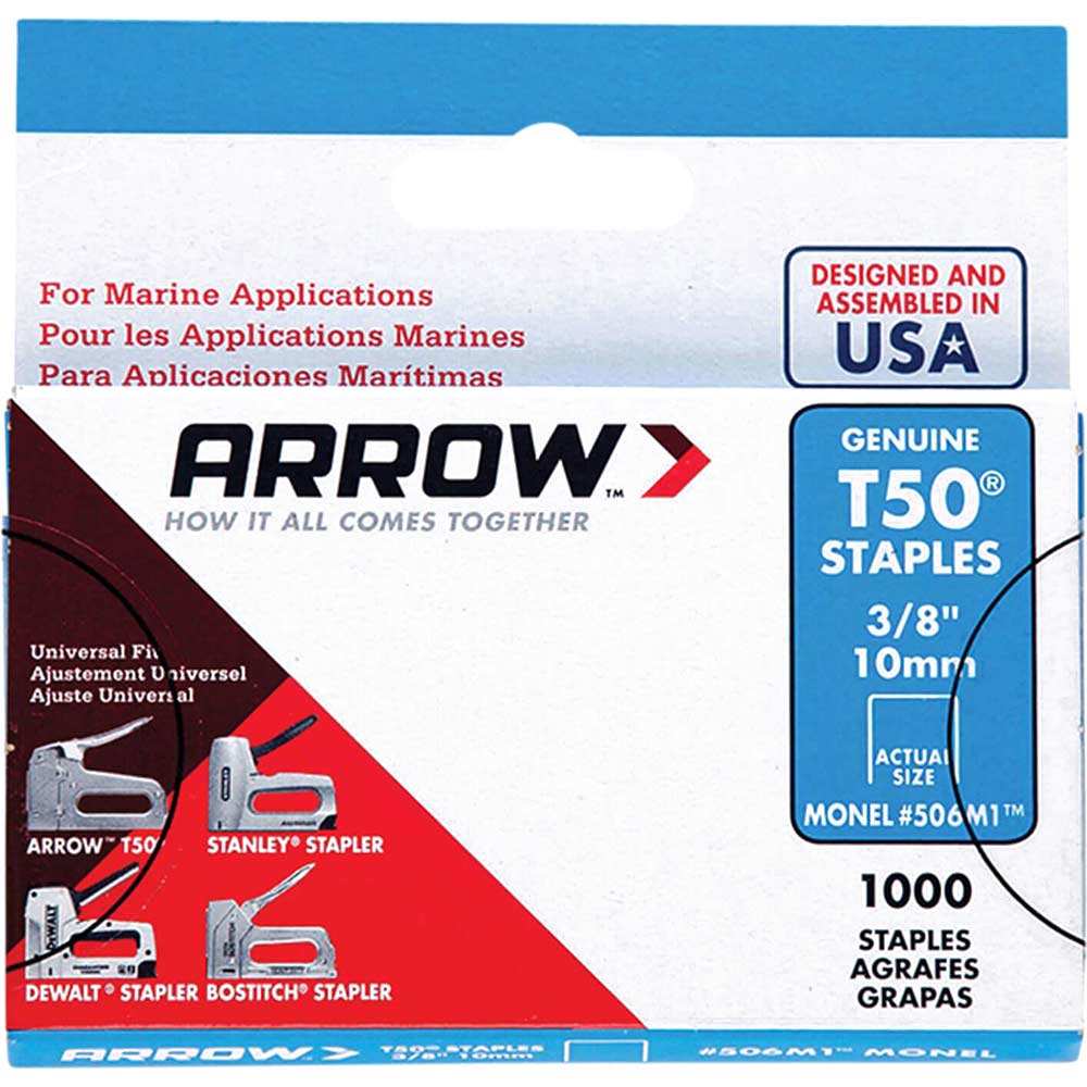 Arrow T50M Monel Staples 10mm Pack of 1000